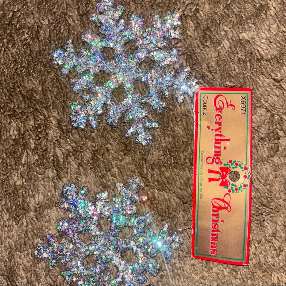 Christmas Silver Snowflake Ornaments
